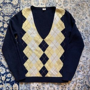 J Crew Women’s Argyle sweater size M